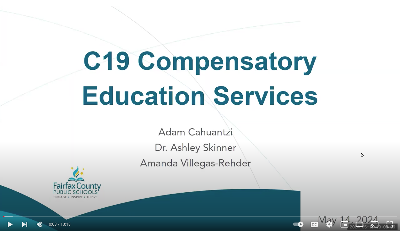 C19 Compensatory Education Services Video