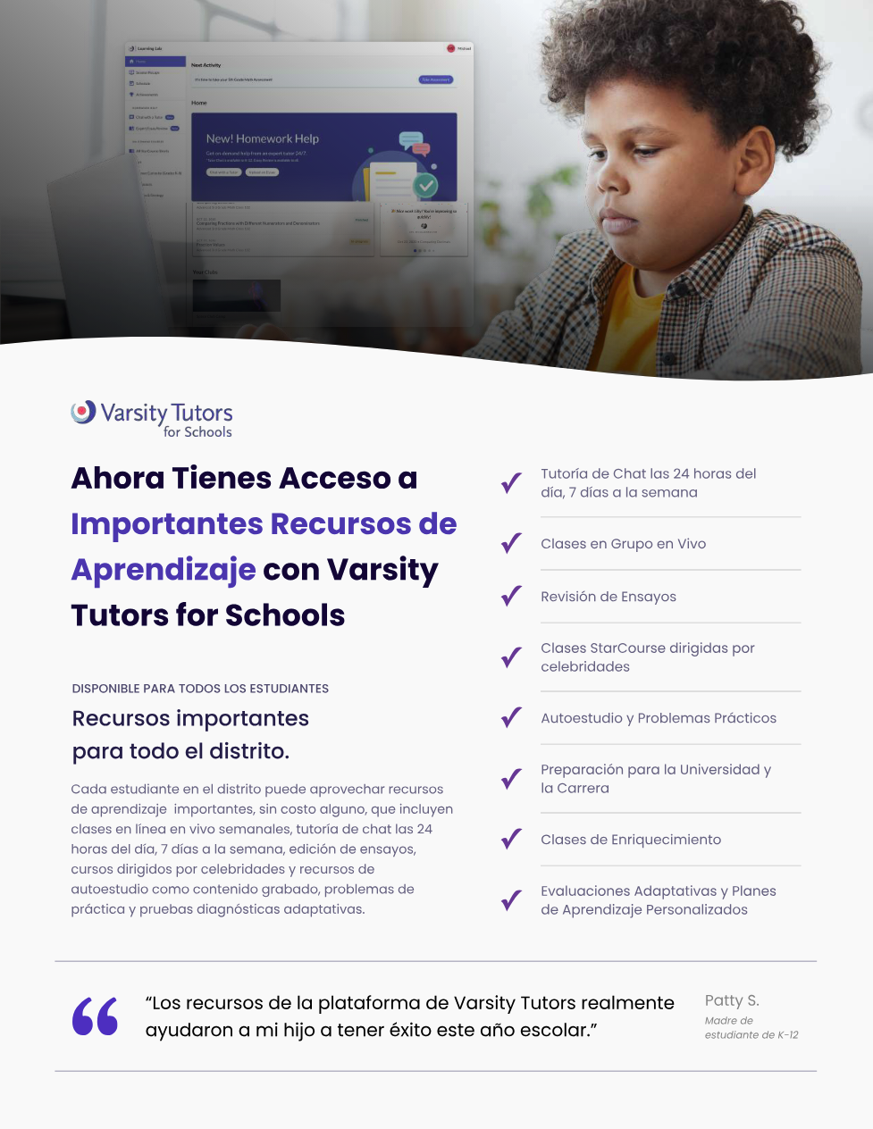 Recursos de aprendizaje para todos estudiantes